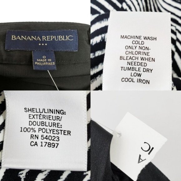 Banana Republic Factory Womens Black Abstract Stripe Mini Skirt Size 0 NWOT - Picture 5 of 5